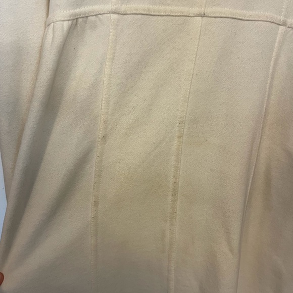 Prana Mila Sweater Jacket Cream Asymmetrical Full Zip - Picture 10 of 11